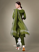 Maharaj Fashion Hub Women's Elegant Kurti Pant Dupatta Set